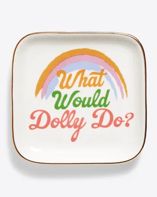 What Would Dolly Do Rainbow Trinket Tray
