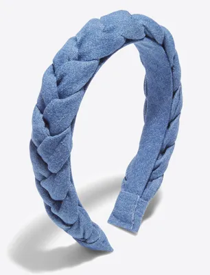 Braided Headband in Chambray