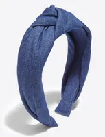 Knot Headband in Chambray