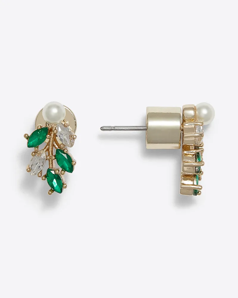 Pearl & Emerald Studs