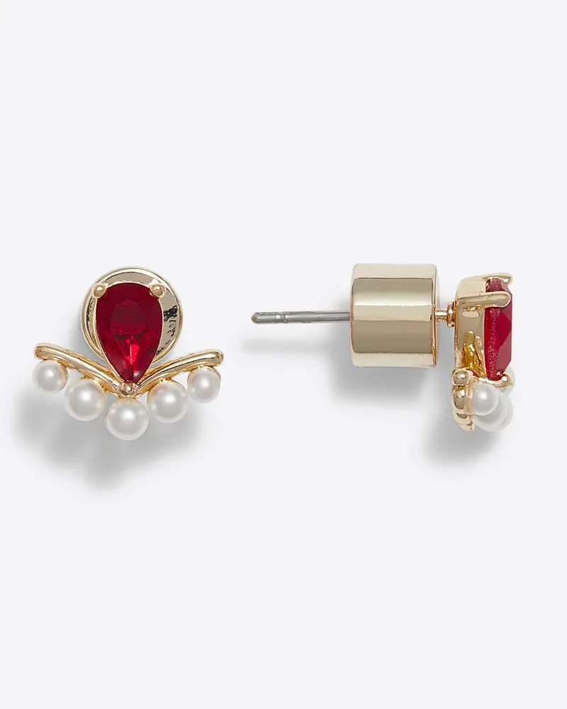 Ruby & Pearl Studs