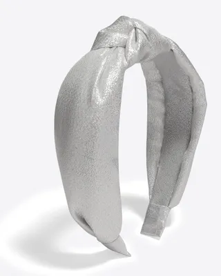Knot Headband in Silver Metallic