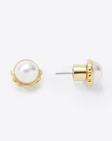 Scalloped Pearl Studs