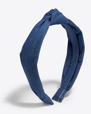 Kid's Knotted Headband in Chambray