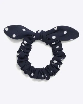 Knotted Hair Scrunchie in Polka Dot