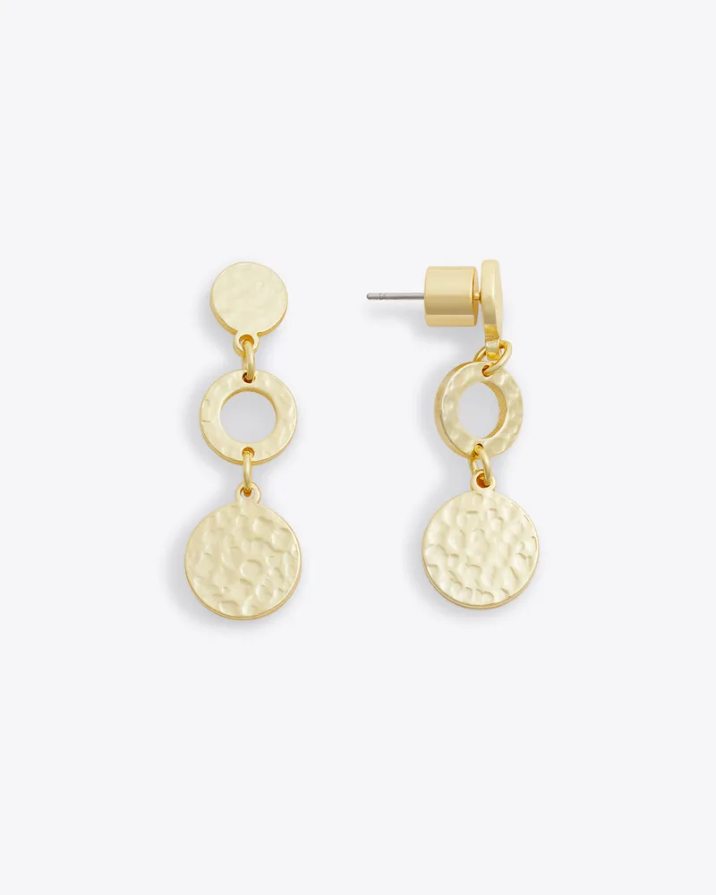 Disc Drop Earrings