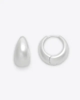 Thick Silver Hoops