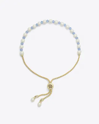 Gemstone Adjustable Bracelet in Blue