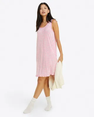 Alison Nightgown Light Pink Gingham