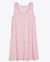 Alison Nightgown Light Pink Gingham