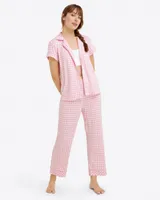 Linda Pajama Set Light Pink Gingham