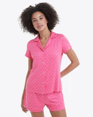 Sara Pajama Set Pink Polka Dot