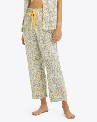 Cropped Pajama Pant Ditsy Floral