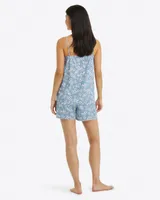 Pajama Cami Top Floral Chambray