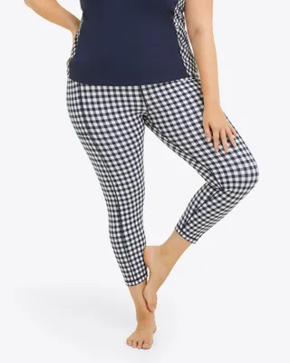 Leggings Navy Gingham