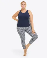 Leggings Navy Gingham