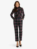 Tie Neck Top Georgia Plaid