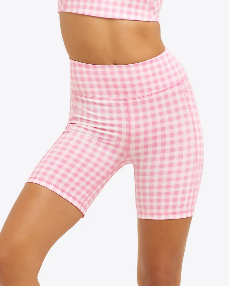 Bike Shorts Pink Gingham