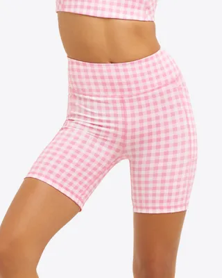 Bike Shorts Pink Gingham