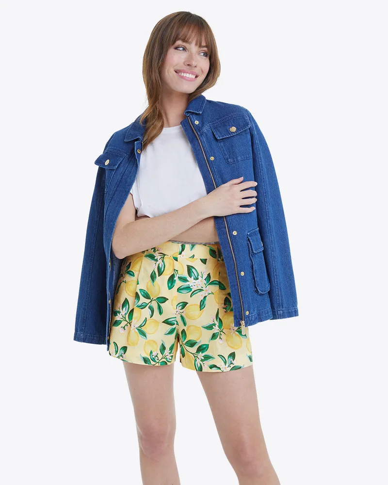 Pleated Short Lemon Blossom