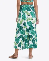 Floral Maxi Skirt Monstera