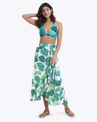 Floral Maxi Skirt Monstera