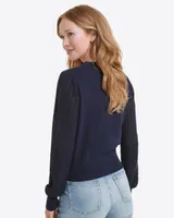 Button Front Cardigan Navy