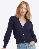 Button Front Cardigan Navy