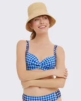 DJ x Lands' End Twist Front Underwire Bikini Top Swimsuit