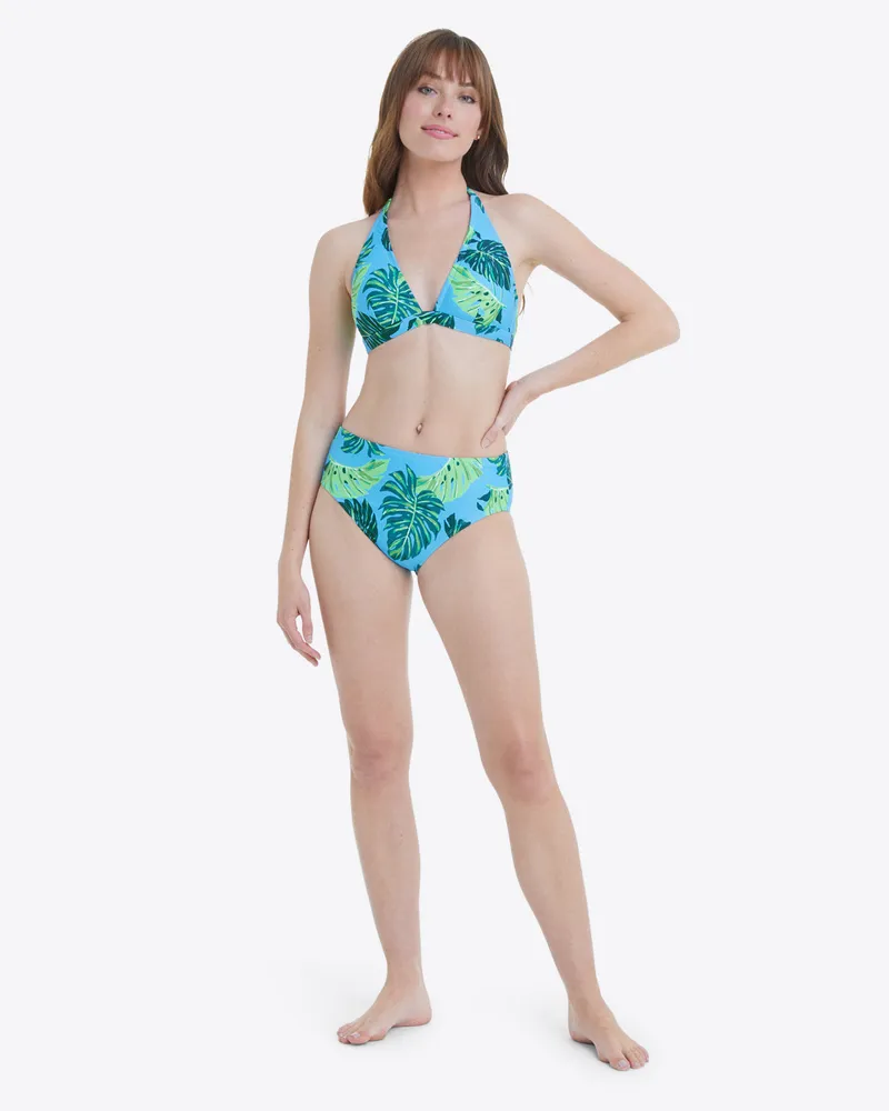 High-Waisted Crossover Shaping Swim Bottom - Fabletics