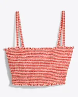 Smocked Bikini Top in Red Gingham – Draper James