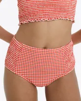 Smocked Bikini Bottom Red Gingham