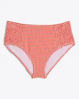 Smocked Bikini Bottom Red Gingham