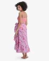 Maxi Skirt Floral Scallop