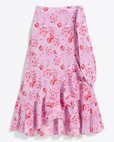 Maxi Skirt Floral Scallop