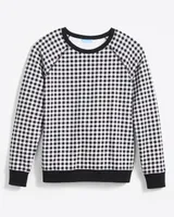 Natalie Sweatshirt Black Gingham