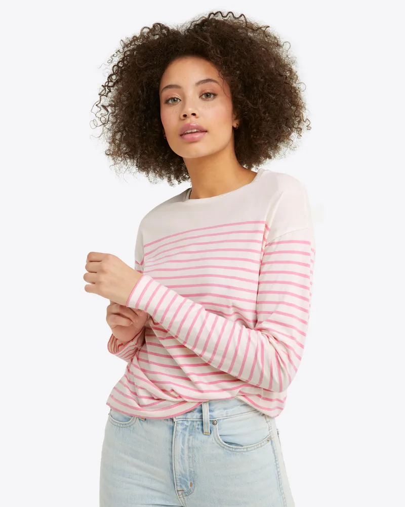 Fabletics Aisley Seamless Bra Womens Pink Stripe Multi Size