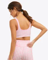 Sports Bra Pink Gingham