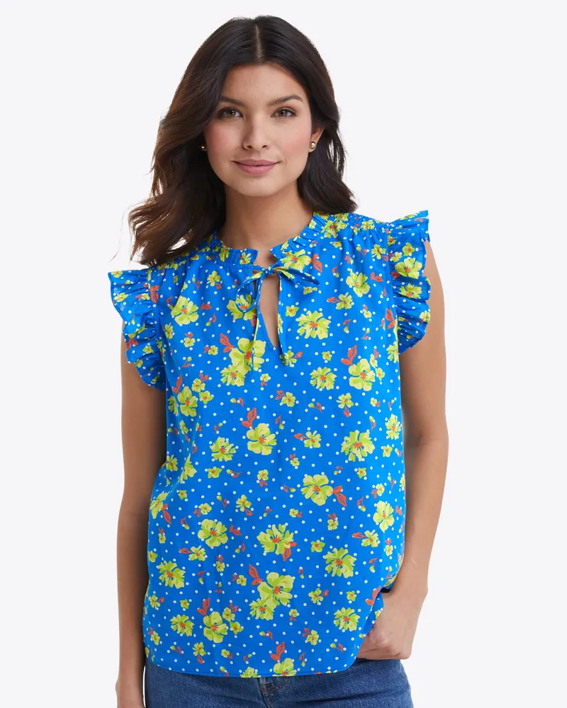 Connie Top Polka Dot Floral