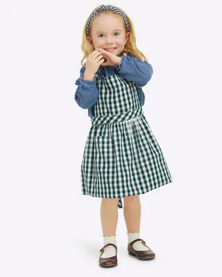 Kid's Apron in Evergreen Gingham