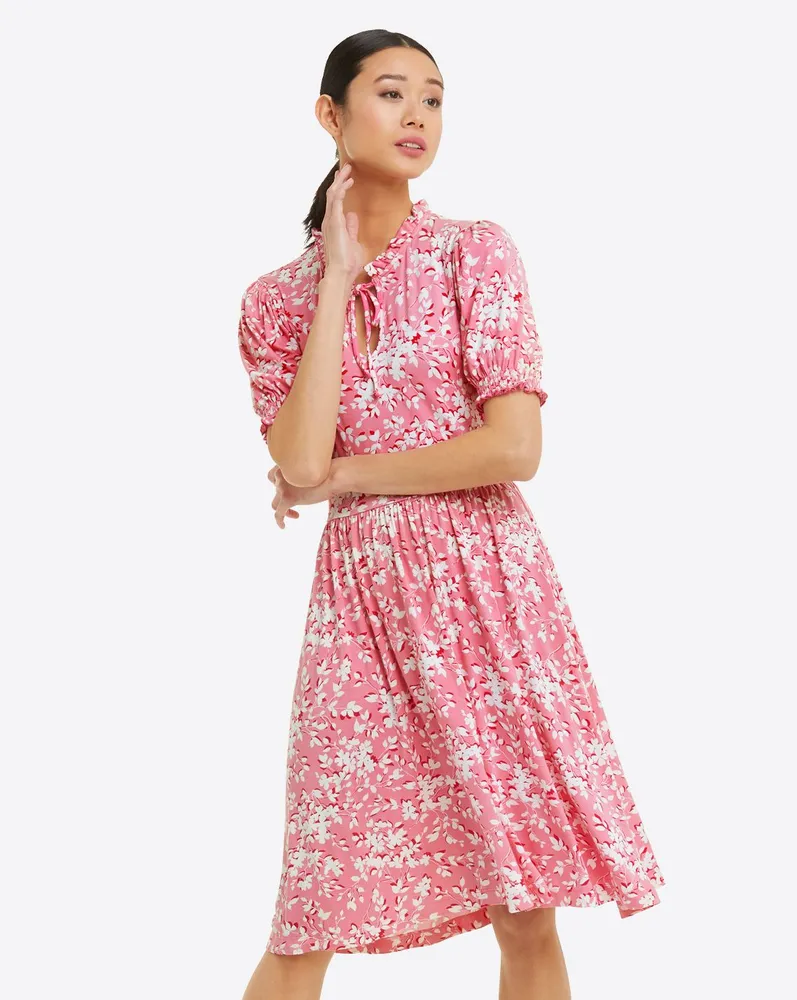 Nanci Knit Dress Pink Shadow Floral