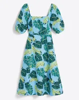 June Dress Monstera Floral