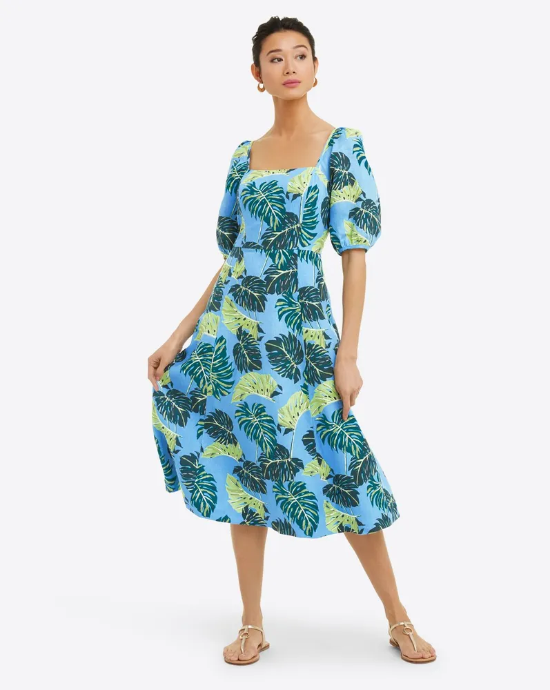 June Dress Monstera Floral