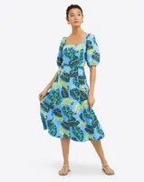 June Dress Monstera Floral