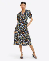 Miranda Wrap Dress Spring Blooms