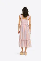 Kimberly Smocked Midi Dress Stripe