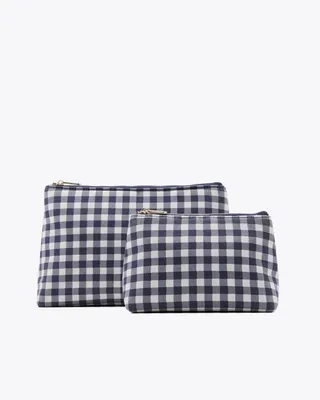 Maya Cosmetic Bag in Gingham