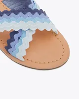 Piper Flat Sandals Ombre Stripe