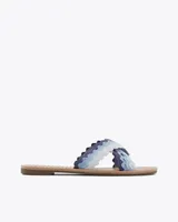 Piper Flat Sandals Ombre Stripe