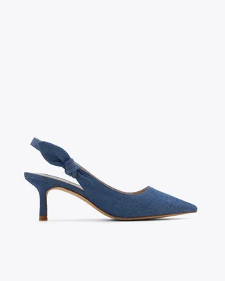 Willow Slingback Heels Chambray